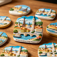 Vente en gros de souvenirs touristiques personnalisés en résine 3D représentant des pays, produits à vendre dans les lieux touristiques, cadeaux de voyage, décoration pour la maison et la cuisine