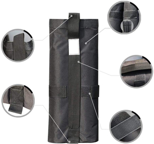 Custom 600D Sandbag <b>Weights</b> Sand Bag <b>Leg</b> <b>Weights</b> for Pop up Canopy Tent 4 Pcs-Pack Strong Quality Black Sandbags - Product Image 1