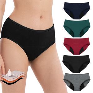 Bragas de períodos fisiológicos de talla grande, bañadores de mujer, pantalones de tía menstrual, bragas de cintura media posparto - Product Image 5