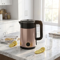 Bouilloire électrique en acier coloré à prix d'usine pour chambre d'hôtel, maison, cuisine, bureau, arrêt automatique, chauffe-eau en acier inoxydable