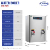 Chauffe-eau mural Chefwin 8L Deluxe en acier inoxydable 304, 1500W, chauffage électrique, une sortie eau chaude et température normale