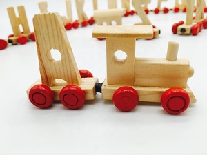Jouet éducatif précoce en bois Alphabet <span class=keywords><strong>train</strong></span> <span class=keywords><strong>train</strong></span> en bois jouet éducatif de <span class=keywords><strong>train</strong></span> de lettre - Product Image 5