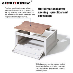 Có Thể Gập Lại Trọng Lượng Nhẹ Cắm Trại Ngoài Trời Dã Ngoại Gấp Mang Theo Lưu Trữ Thùng Hộp Với Gỗ Có Nắp Đậy - Product Image 6