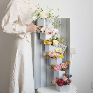 Hộp Trưng Bày Bó Hoa Hồng Hình Lục Giác Hộp Giấy Sắp Xếp Hoa Cưới Bán Sỉ 6 Lớp Hộp Hoa Cajas De Regalo - Product Image 3