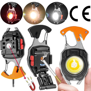 <b>Mini</b> Keychain <b>Light</b> <b>Led</b> 10W Aluminum Alloy Multi-functional Cigarette Lighter Outdoor Camping Work <b>Light</b> - Product Image 1