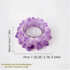 Bougeoir <span class=keywords><strong>en</strong></span> pierre brute <span class=keywords><strong>de</strong></span> <span class=keywords><strong>cristal</strong></span> naturel <span class=keywords><strong>de</strong></span> style américain europé<span class=keywords><strong>en</strong></span> INS DIY améthyste diffuseur d'aromathérapie ornement d'atmosphère pour la maison - Product Image 2
