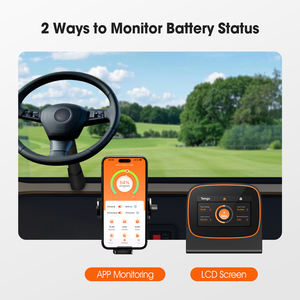 Stok AS Casing plastik 72V 105Ah LiFePO4 baterai Golf Cart baterai Lithium dengan tampilan Lcd pengisi daya - Product Image 5