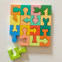 Puzzle jigsaw Montessori mainan pendidikan anak-anak mainan edukasi ruang berpikir logis bentuk fokus blok bangunan yang cocok