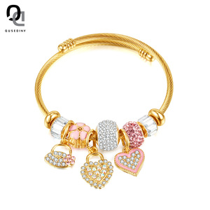 Bracciale rigido regolabile con ciondolo a forma di farfalla con ciondolo a forma di stella di <span class=keywords><strong>birra</strong></span> con cuore di elefante in acciaio inossidabile placcato oro - Product Image 3