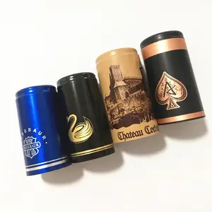 Pintura de metal mate, cápsula termorretráctil de fácil desgarro, tapa de <span class=keywords><strong>vino</strong></span> <span class=keywords><strong>tinto</strong></span>, extremo abierto fácil, sello a prueba de fugas, tamaño <span class=keywords><strong>y</strong></span> Color personalizables - Product Image 1