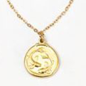 Bracciale in Acciaio Inossidabile con Ciondolo a Moneta d'Oro, Catena Regolabile, Gioielli Moda Donna - Product Image 6