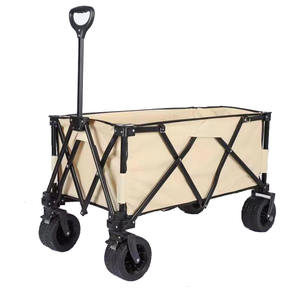 Outdoor pieghevole Oxford 4 ruote da campeggio pieghevole da spiaggia con carrello da pesca pieghevole a mano portatile - Product Image 1