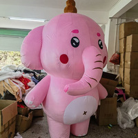 Disfraz Inflable de Elefante Personalizado, Mascota Andante para Eventos, Tela Suave, Certificado CE, Talla Adulto, 1 Pieza MOQ, Personalizable