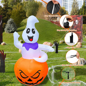 Custom Waterproof Indoor Outdoor Halloween Inflatable Decor 5FT Pumpkin&Ghost for Yard Garden Lawn Party - Product Image 6
