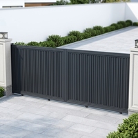 Elektrische automatische aluminium schuifpoort voor de oprit |   Anti-UV poedercoating moderne villa tuinpoort