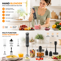Mixeur Plongeant Multifonctionnel 5-en-1 500W, Boîtier en Plastique Écologique Anti-Fuite de Fabrication Allemande, Moteur DC en Cuivre Pur Détachable pour Cuisine