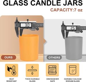 Wholesale Colorful 6oz 10oz 14oz DIY Soy Wax Glass <b>Candle</b> Jars Lanterns with Bamboo/Wood/Metal Lids for Personal Care - Product Image 4