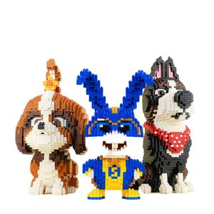 Balody 3D hayvan monte Model horoz elmas Mini tuğla Pet gizli yaşamı yapı taşları kartopu figürleri oyuncaklar - Product Image 1