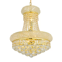 Lustre en cristal et or à 8 lumières de style royal à vendre, luminaire de décoration intérieure - 71006