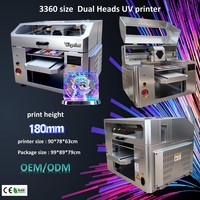 Impresora UV Plana A3 con Cabezal XP600, Máquina de Impresión Digital de Inyección de Tinta UV para Carcasas de Teléfono, Vidrio, Metal, Madera y Acrílico