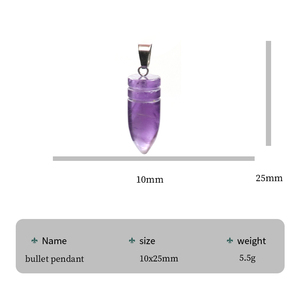 Tinh thể tự nhiên đạn hạt các loại đá Mặt dây chuyền vòng cổ quyến rũ đối với trang sức làm bán buôn Chữa Bệnh Phụ kiện - Product Image 2