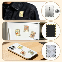 Pins de metal esmaltados con forma de sello al por mayor, pegatinas de viaje, café, mascotas, océano, dibujos animados, para mochila, funda de teléfono, adorno