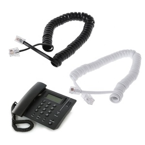 <span class=keywords><strong>Cable</strong></span> Telefónico RJ9 Cat3 ADSL 4P4C en Espiral, Negro y Blanco - Product Image 6