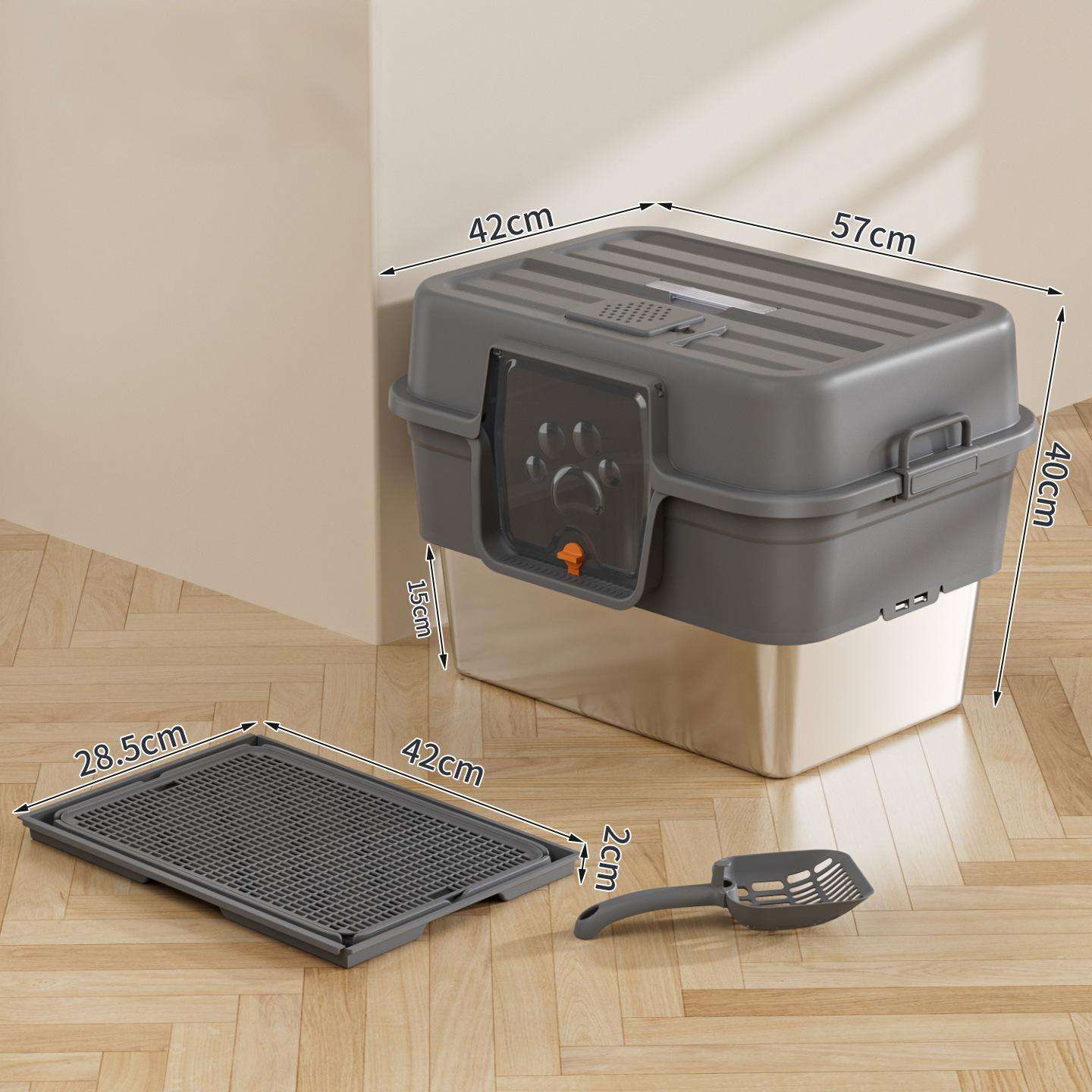 Dark Gray 57*42*40cm with removable tray