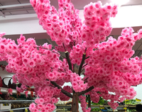 Ranting Bunga Sakura Cherry Blossom Jepang Warna Pink dari Sutra Buatan untuk Dekorasi Dinding Latar Belakang Pernikahan
