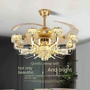 <span class=keywords><strong>Ventilador</strong></span> de <span class=keywords><strong>techo</strong></span> LED nórdico de lujo moderno, nuevo <span class=keywords><strong>faro</strong></span> de <span class=keywords><strong>ventilador</strong></span> Invisible para sala de estar, comedor, <span class=keywords><strong>ventilador</strong></span> inversor inteligente de 60W de plástico - Product Image 1