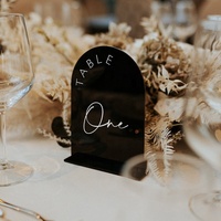 Plaques de numéros de table en acrylique sur mesure, très demandées pour les mariages et les restaurants - Idéales pour la vente en gros.