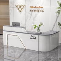 QT-258X Comptoir de réception en U pour entreprise de meubles Shunqi, comptoir de bar, comptoir de caisse, armoire d'angle 120 cm, style minimaliste moderne