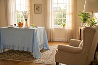 Nappe en lin moderne faite à la main avec ourlet à volants, douce, lavée, écologique, pour la décoration de la maison