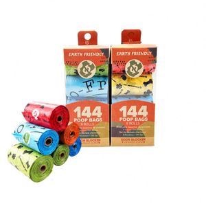 Juice Pet Eco-Friendly 144 Count Colorful Dog Poop Bags (23x33cm) Biodegradable <b>Compostable</b> with Moderate Odor Control - Product Image 1