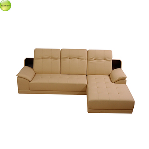 <span class=keywords><strong>Divano</strong></span> Moderno a 3 Posti in Vera Pelle con Struttura in Legno e Chaise Longue per Soggiorno - Product Image 1