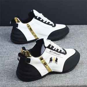 Cuir souple 2025 printemps nouveau Style chaussures décontractées anti-dérapant blanc baskets respirant chaussures de sport hommes - Product Image 6