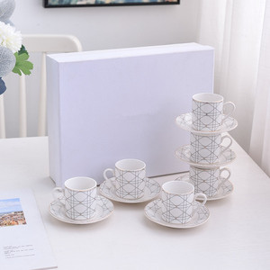 Ensemble tasse et soucoupe en céramique blanche pure Turkiye, très vendu - Product Image 6