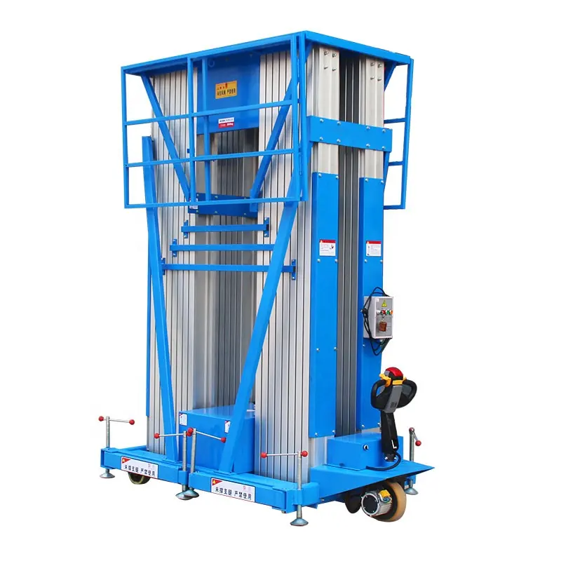 Elevador vertical de alumínio para um homem, elevador elétrico com 100kg de capacidade, altura máxima de elevação 20m, novo, 4m, 6m, 8m, 10m