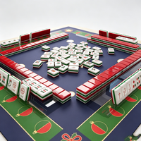 Jeu de Mahjong Américain de Noël 160 Tuiles – Tuiles de Mahjong en Acrylique 4 Couches – Père Noël, Joker, Vents, Dragons – Cadeau de Noël pour Adultes