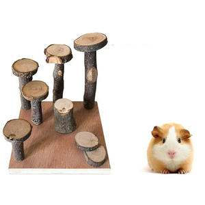 Plateforme d'escalade en bois pour <span class=keywords><strong>hamster</strong></span>, aire de jeux pour cage à <span class=keywords><strong>hamster</strong></span>, pont en bois naturel, rampe - Product Image 5