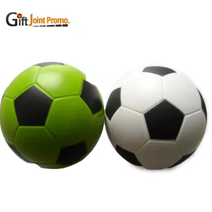 Pelota de fútbol antiestrés, juguete de espuma de PU con logotipo promocional impreso