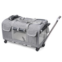 Sac à dos portable pour animaux de compagnie sac extensible pliable chien chat fronde sac2 en 1 poussette pour animaux de compagnie