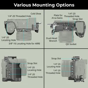 5198 hawklock ชุดกรงปลดเร็วซิลิโคนสำหรับ <span class=keywords><strong>Sony</strong></span> <span class=keywords><strong>Alpha</strong></span> 7C i/ 7CR สำหรับ DJI RS4 Pro กรงกล้องขนาดเล็ก - Product Image 6