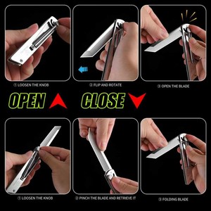 มีดพับ EDC รุ่น New Ideas Tanto Point ใบมีดเหล็กกล้า พร้อมคลิปหนีบกระเป๋า สไตล์กลไก แกะสลักด้วยเลเซอร์ สำหรับใช้ในชีวิตประจำวัน - Product Image 4