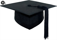 Bouchon de graduation en feutre noir de style britannique de haute qualité Mortarboard réglable pour les cérémonies scolaires et universitaires