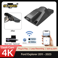 Caméra de tableau de bord double 4K HOLROADX, style OEM, pour Ford Explorer 2011-2023, Plug & Play, contrôle par application WiFi