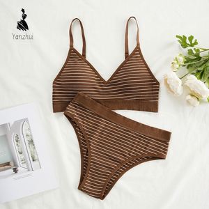 YZ 2026 Conjunto de Sujetador <span class=keywords><strong>y</strong></span> Tanga para Mujer, Conjuntos de Sujetador <span class=keywords><strong>y</strong></span> Braguita sin Costuras con Estampado, Conjuntos de Sujetador <span class=keywords><strong>y</strong></span> Braguita Sexys con Rayas <span class=keywords><strong>y</strong></span> sin Varillas - Product Image 6
