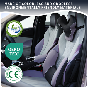 LIANDA-Almohada de espuma viscoelástica para coche, conjunto de cojín de soporte lumbar de espuma viscoelástica, respaldo de silla de oficina - Product Image 5