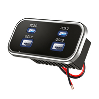 Chargeur USB Réversible pour Voitures 12V/24V avec 4 Ports : 20W Type C PD 3.0 et 18W USB-A