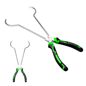 Pinces à creuset en acier inoxydable avec poignée verte pour four de fusion, haute sécurité - Product Image 2